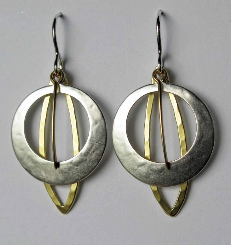 Silver and Gold Dangle Earrings